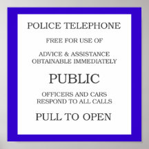 Allgemeines Telefonzelle-Plakat