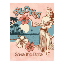 Aloha Hula Mädchen Geschlechtskrankheits-Postkarte
