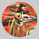 Aloha Hula Mädchen aufkleber
