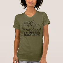 Alpaka 4 schwarz u. Weiß T-shirts