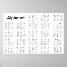 Alphabet-Bild-Plakat