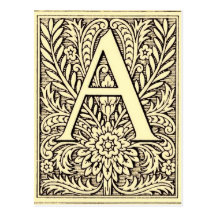 Alphabet-Buchstabe A Postkarten