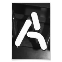Alphabet-Buchstabe-Fotografie A12 schwarzes u. wei
