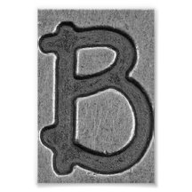 Alphabet-Buchstabe-Fotografie B11 schwarzes u. wei
