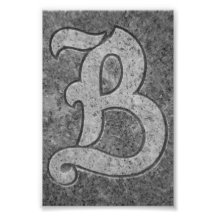 Alphabet-Buchstabe-Fotografie B9 weißes und weißes