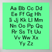 Alphabet-Diagramm-Plakat