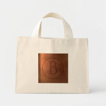 Alphabet Leder Buchstabe B Einkaufstaschen