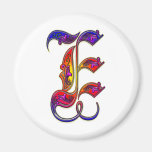 Alphabet-Monogramm-Druck des Buchstabe-E Magnets