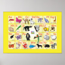 Alphabete: Mein ABC mit 26 Tieren Plakatdruck