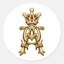 Alphaomega-König von Königen Design Runde Sticker