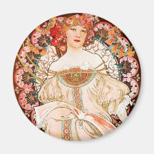Alphonse Mucha F. Champenois Magnet Kühlschrankmagnete