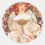 Alphonse Mucha F. Champenois Stickers