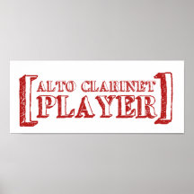 Altclarinet-Spieler Plakatdrucke