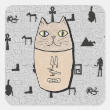 Alte Ägypter Canopic Miezekatze-Aufkleber