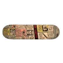 Alte Comicanzeigenplattform #2 Personalisiertes Skateboard