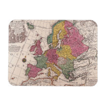 Alte Europa-Karte Flexible Magnete