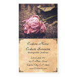 Alte getrocknete Vintage rosa Rosengeschäftskarte Visitenkarten Vorlage