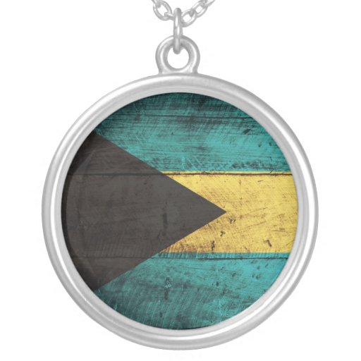 Alte hölzerne Bahamas-Flagge Amulett