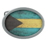 Alte hölzerne Bahamas-Flagge Gürtelschnalle