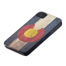 Alte hölzerne Colorado-Flagge Case-Mate iPhone 4 Hülle