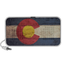 Alte hölzerne Colorado-Flagge Lautsprecher