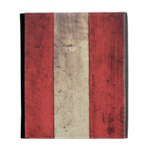 Alte hölzerne Österreich-Flagge;