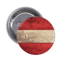Alte hölzerne Österreich-Flagge Anstecknadel