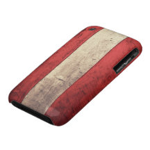 Alte hölzerne Österreich-Flagge Case-Mate iPhone 3 Hüllen