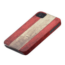Alte hölzerne Österreich-Flagge Case-Mate iPhone 4 Hülle
