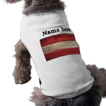 Alte hölzerne Österreich-Flagge Hundeshirts