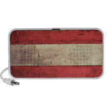 Alte hölzerne Österreich-Flagge Reise Lautsprecher