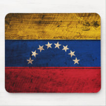 Alte hölzerne Venezuela-Flagge Mousepads