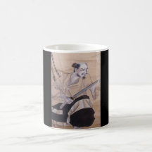 Alte japanische Samurai-Malerei Tasse