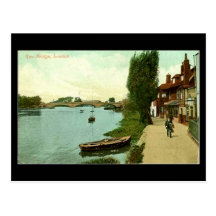 Alte London-Postkarte - Kew Brücke im Jahre 1921
