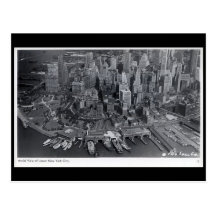 Alte Postkarte - New York City von der Luft