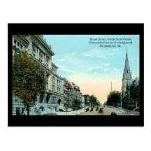 Alte Postkarte - Philadelphia, Broad Street