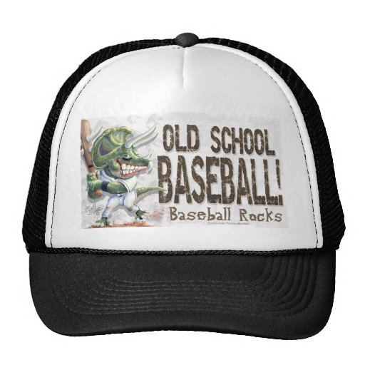 Alte Schulbaseball Dino! Hut Truckermützen