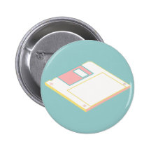 alte Schuldiskette Anstecknadel