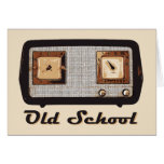 Alte Schulradio-Retro Vintages Grußkarte