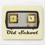 Alte Schulradio-Retro Vintages Mauspad