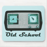 Alte Schulradio-Retro Vintages Mousepad