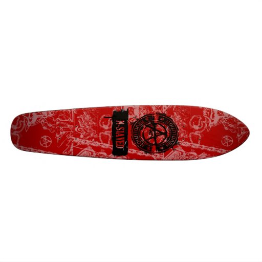 Alte Schulrote Anarchie-Plattform Personalisierte Skateboards