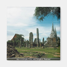 Alte Tempelruinen, nahe Bangkok, Thailand Kühlschrankmagnete