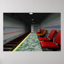 Alte Untergrund-Station Plakatdruck