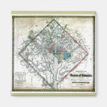 Alte Washington-Bezirk Columbia-Karte 1862 Kühlschrankmagnet