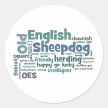 Alter englischer Schäferhund Stickers