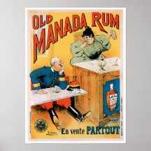 Alter Manada Rum-Vintage Getränk-Anzeigen-Kunst Plakatdrucke