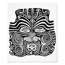 Alter Maori- Moko Stammes- Tätowierungsentwurf Kunst Photo