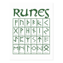 Ältere Futhark Runen Postkarte