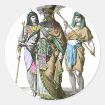 Altes ägyptisches Pharao Runde Aufkleber